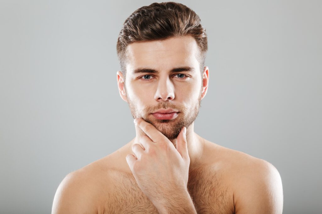 picture of close up young bearded man, pria harus coba treatment